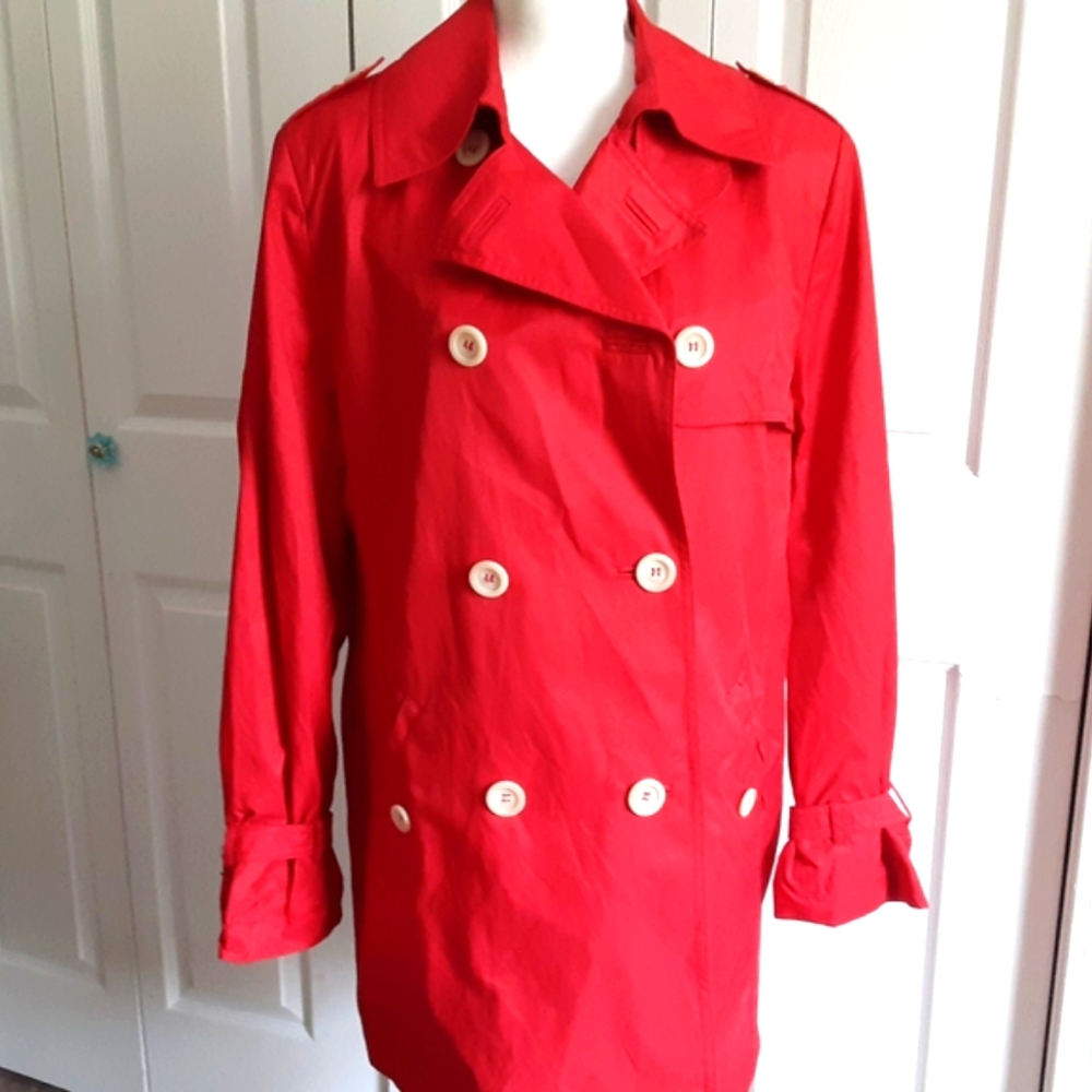 Betty Barclay Red Trench Coat - Picture 14 of 14